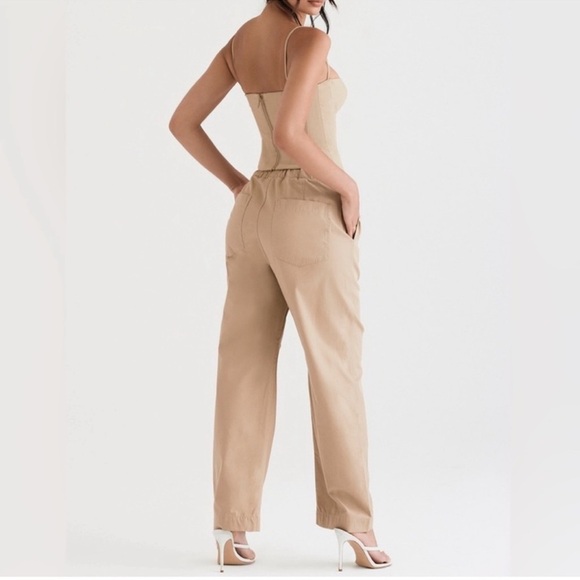 House of CB Beige Luna Camel Cargo Trouser Sz M NEW - Picture 3 of 8